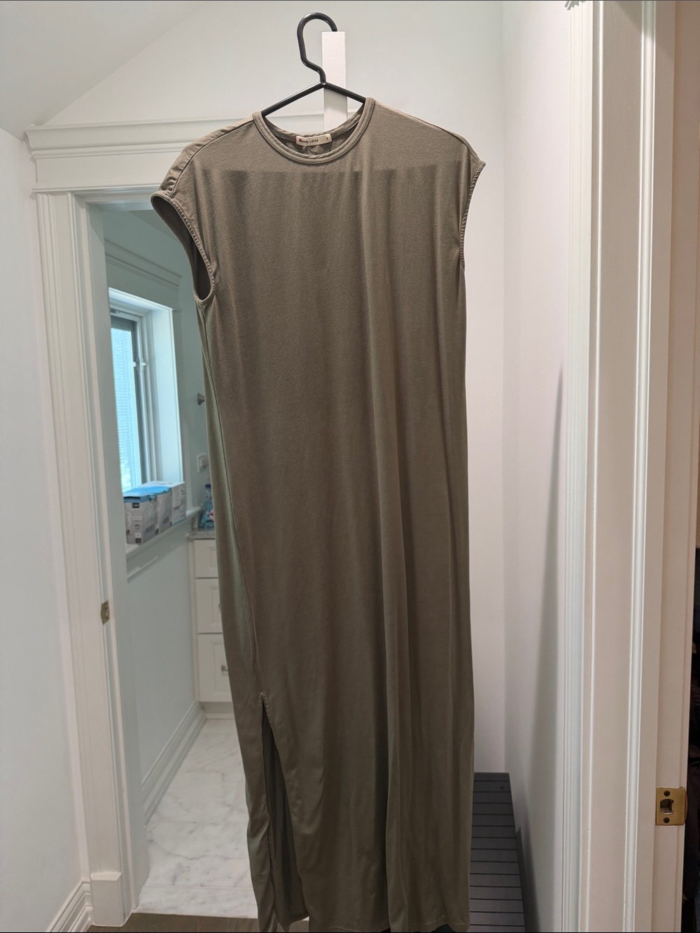 Marine Layer Sleeveless Olive Maxi Dress
